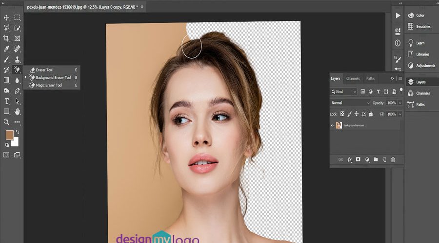 حذف بک گراند در فتوشاپ