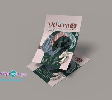 طراحی و چاپ کارت ویزیت پوشاک زنانه دل آرا