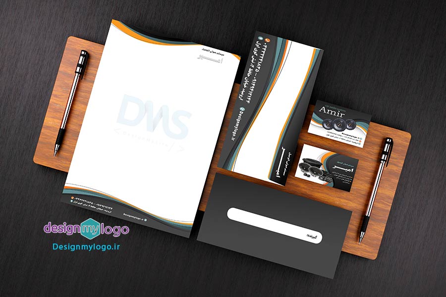 طراحی و چاپ ست ااداری سیستم صوتی اتومبیل امیر