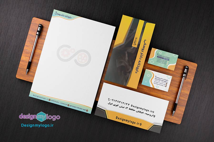 طراحی و چاپ ست اداری داروخانه دکتر یوسفی