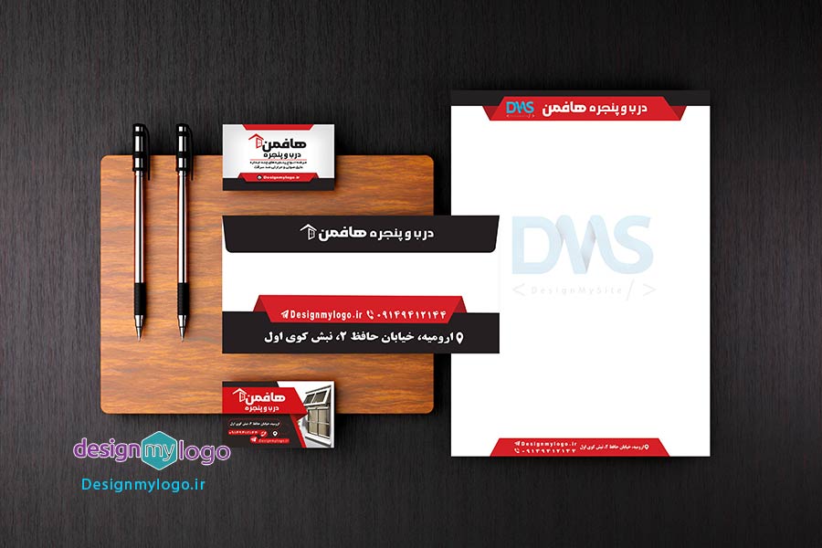 طراحی و چاپ ست اداری درب و پنجره هافمن