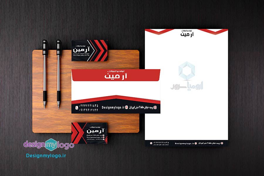 طراحی و چاپ ست اداری لوله و اتصالات آرمین